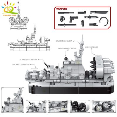 HUIQIBAO Military Army Fighter Airship Model Building Blocks Soldier Figures Weapon Modern Airplane Bricks Toys for 2 - LEPIN LEPIN Store