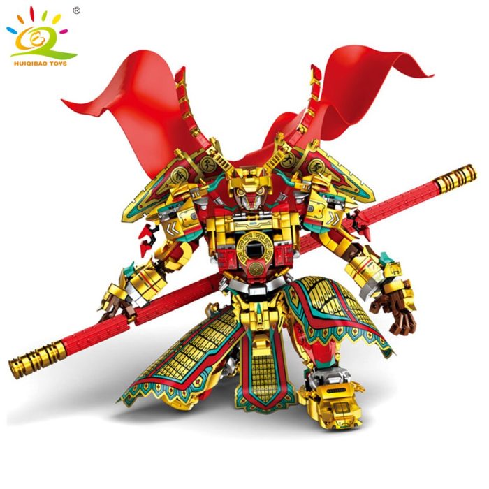 HUIQIBAO Monkey King Monk Building Blocks Sun Wukong Monkie Mecha Figures City Bricks Model Set Children 1 - LEPIN LEPIN Store