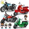 HUIQIBAO Motorcycle Model Building Blocks Speed Champions Motorbike MOC City Car Bricks Creative Construction Toys for - LEPIN LEPIN Store