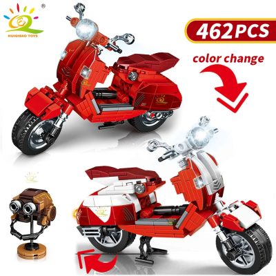 HUIQIBAO Motorcycle Model Building Blocks Speed Champions Motorbike MOC City Car Bricks Creative Construction Toys for 4 - LEPIN LEPIN Store