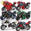 HUIQIBAO Motorcycle Tech Model Building Blocks Speed Champions Motorbike MOC City Car Vehicle Bricks Creative Toy - LEPIN LEPIN Store