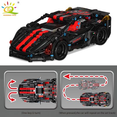 HUIQIBAO RC Super Racing Car Model Tech Building Blocks Automobile Remote Control DIY MOC Vehicle Bricks 2 - LEPIN LEPIN Store