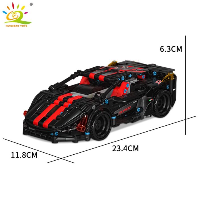 HUIQIBAO RC Super Racing Car Model Tech Building Blocks Automobile Remote Control DIY MOC Vehicle Bricks 4 - LEPIN LEPIN Store