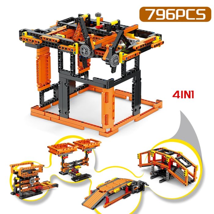 HUIQIBAO Tech Claw Crane Lifts STEM Building Blocks Balance Scale City Construction DIY MOC Bricks Toys 1 - LEPIN LEPIN Store