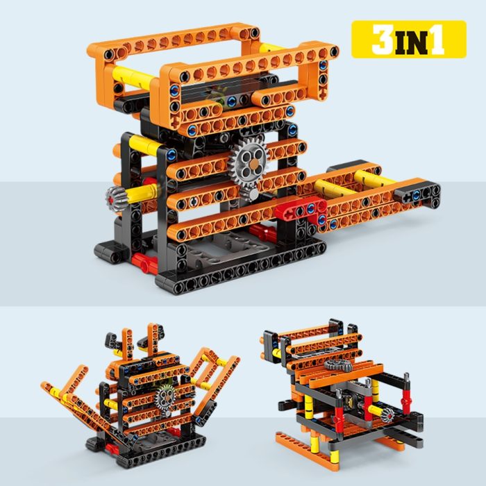 HUIQIBAO Tech Claw Crane Lifts STEM Building Blocks Balance Scale City Construction DIY MOC Bricks Toys 2 - LEPIN LEPIN Store