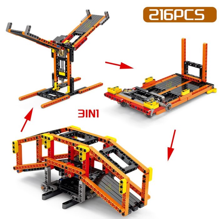 HUIQIBAO Tech Claw Crane Lifts STEM Building Blocks Balance Scale City Construction DIY MOC Bricks Toys 4 - LEPIN LEPIN Store