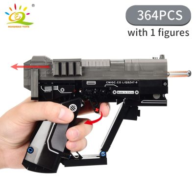 HUIQIBAO Weapon Desert Eagle Revolver Model Gun Plastic Pistol Building Blocks Set Game Bricks Military Toy 1 - LEPIN LEPIN Store