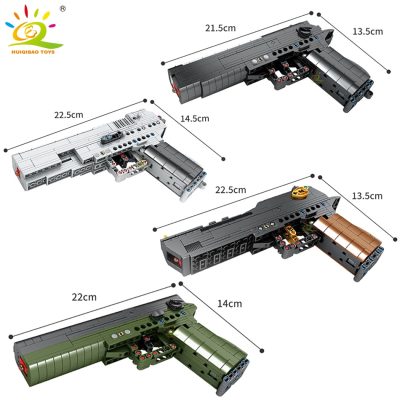 HUIQIBAO Weapon Desert Eagle Revolver Model Gun Plastic Pistol Building Blocks Set Game Bricks Military Toy 3 - LEPIN LEPIN Store