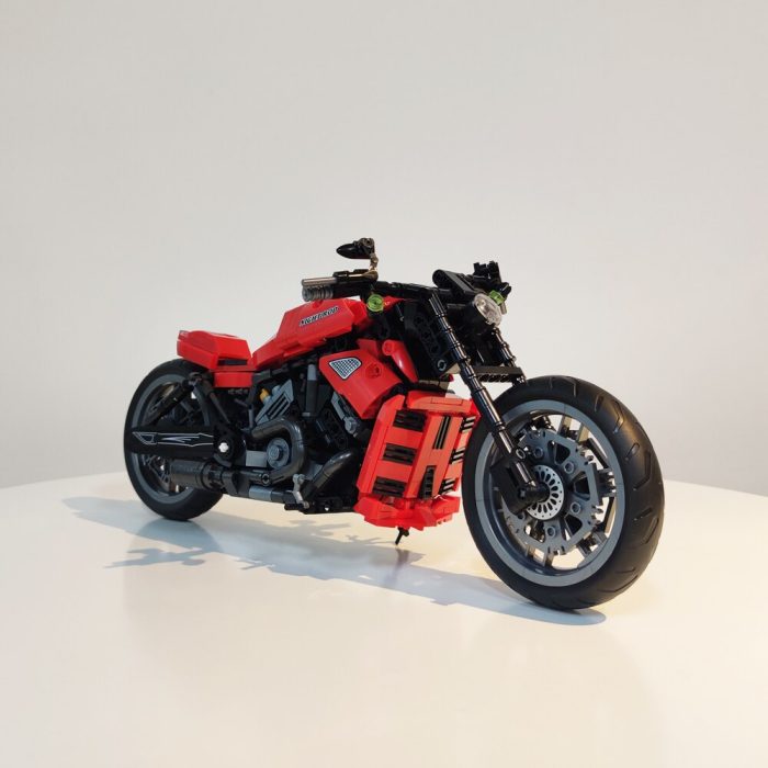 Jiestar 91020 High tech Red Devil Night Rod Super Speed Racing Motorcycles Brick Technical Model Building 2 - LEPIN LEPIN Store