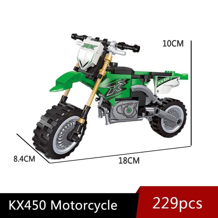 Jiestar High tech Moc Speed Racing KX450 Motorcycle Brick Technical Model Building Blocks Model Kids Toys 5 - LEPIN LEPIN Store