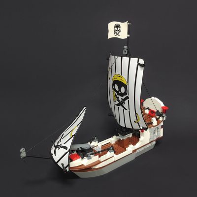 Jiestar Ideas Pirate Ship Holiander JS Revence Ship Moc Small Sailing Boat Brick Model Building Blocks 5 - LEPIN LEPIN Store