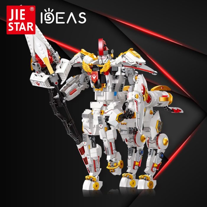 Jiestar Ideas Robots Moc Large Silver Wing Cavalary Iron Mecha Deformable Robots Brick Model Building Blocks - LEPIN LEPIN Store