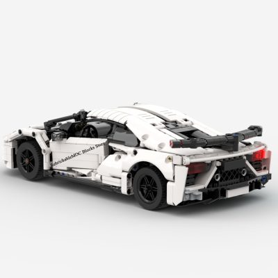 MOC 1 14 classic city technology supercar static Aventador svj convertible racing DIY ChildrenToy Christmas building 4 - LEPIN LEPIN Store