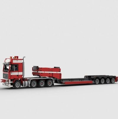 MOC 6X4 Classic US Engineering Container Tractor Dump Truckwith Raiser axle Trailer Tower Head technology DIY 5 - LEPIN LEPIN Store