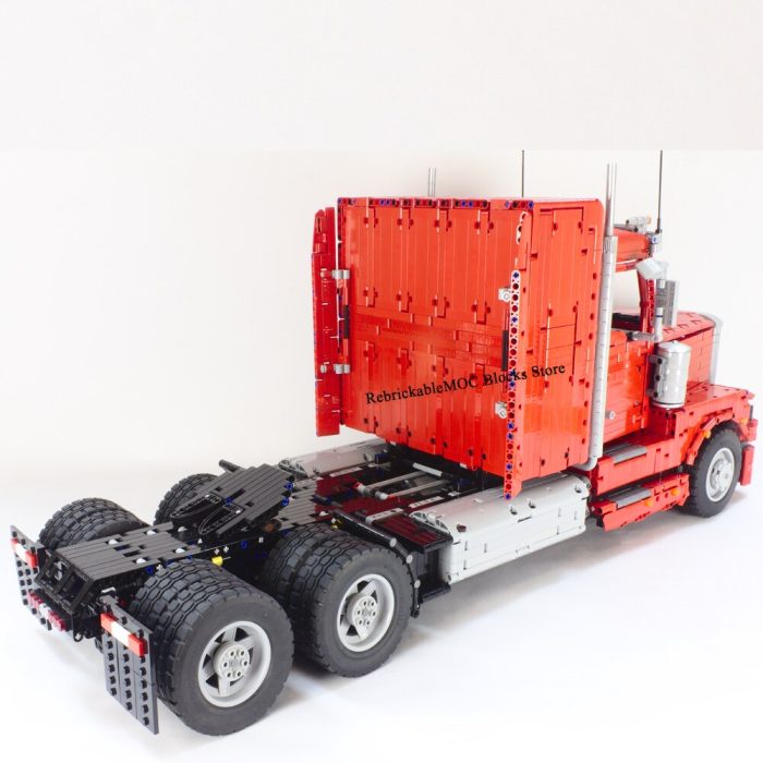 MOC Engineering Container Tractor Heavy Duty Trailer Tower Head Electric Blocks technology Trailer DIY Children Toy 3 - LEPIN LEPIN Store