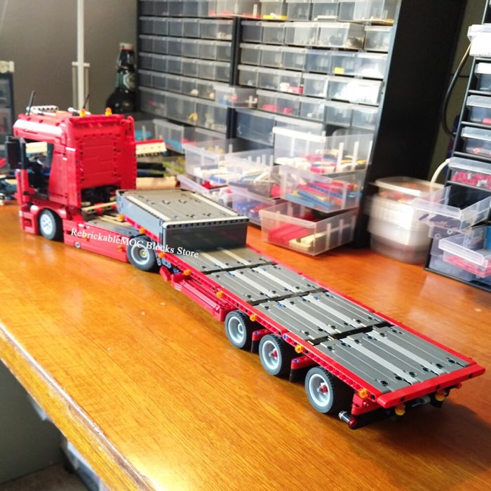 NEW 1620PCS MOC Scania Engineering Container Truck and Steering Trailer Technology Cars DIY Children Toys Gift 2 - LEPIN LEPIN Store