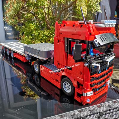 NEW 1620PCS MOC Scania Engineering Container Truck and Steering Trailer Technology Cars DIY Children Toys Gift 4 - LEPIN LEPIN Store