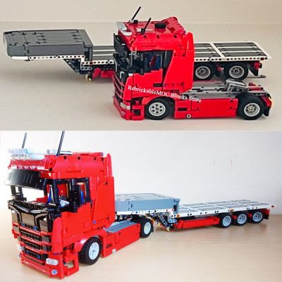 NEW 1620PCS MOC Scania Engineering Container Truck and Steering Trailer Technology Cars DIY Children Toys Gift 5 - LEPIN LEPIN Store