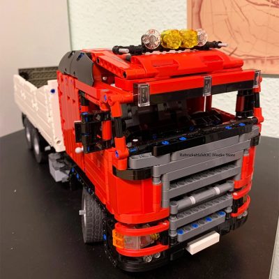 NEW 1838PCS Red Scania 6x4 Engineering Container Tractor RC technology Dump Truck DIY ChildrenToy Gift Christmas 2 - LEPIN LEPIN Store