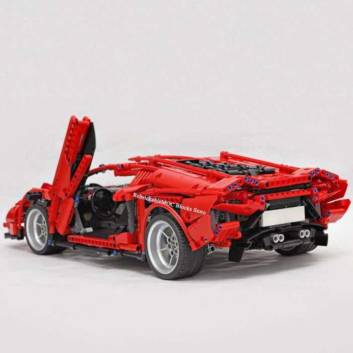 NEW 2373PCS MOC red Countach LP800 4 City Retro classic supercar static version technologyracing DIY ChildrenToy 3 - LEPIN LEPIN Store