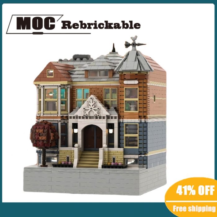 NEW 4255PCS Hot Selling Street View Model Moc Modular Building Funeral Home DIY ChildrenToy BirthdayGift ChristmasBuildingBlocks - LEPIN LEPIN Store