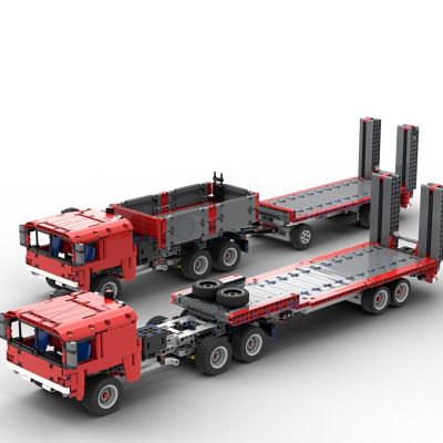 NEW MOC 8x4 Engineering Container Tractor Dump Truck Trailer Tower Head technologyCar DIY ChildrenToy Christmas buildingBlocks 3 - LEPIN LEPIN Store