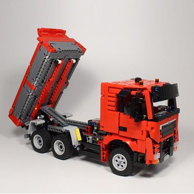 NEW MOC 8x4 Engineering Container Tractor Dump Truck Trailer Tower Head technologyCar DIY ChildrenToy Christmas buildingBlocks 5 - LEPIN LEPIN Store