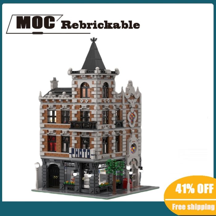 New 3443PCS Hot Sale Street View Moc Modular Architecture Photo Studio DIY Children Toys BirthdayGift Christmas - LEPIN LEPIN Store