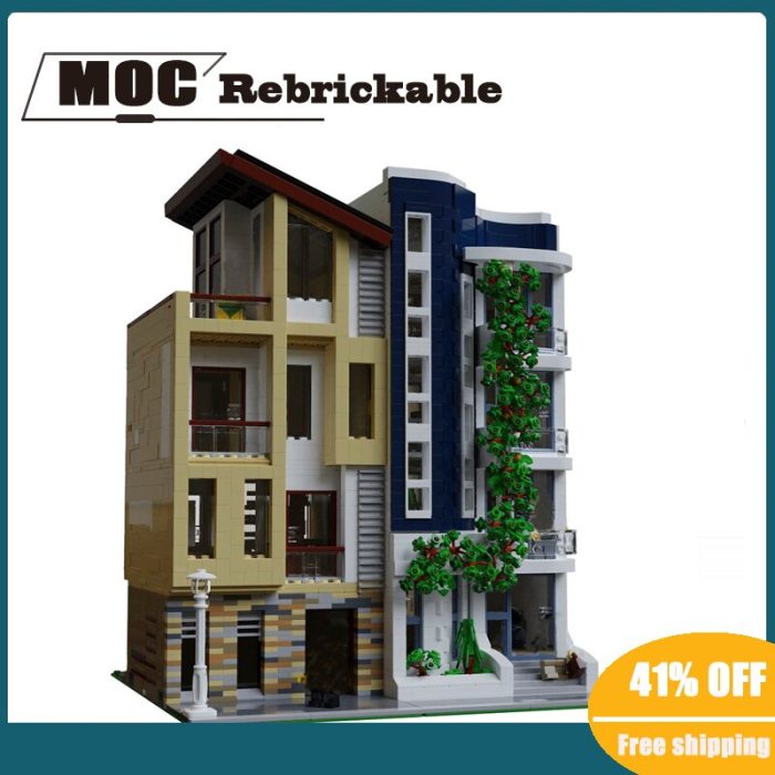 New 3960PCS Hot Street View Moc modular building Modern District Model DIY children s toys gift - LEPIN LEPIN Store