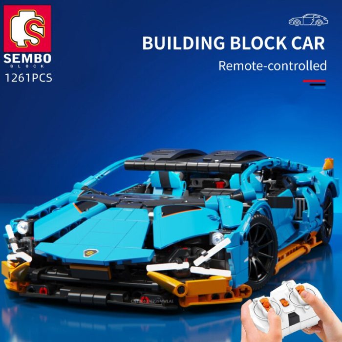 SEMBO 1261PCS RC Super Car Remote Control Racing Car Building Blocks App Controlled Hyper Car Sports - LEPIN LEPIN Store