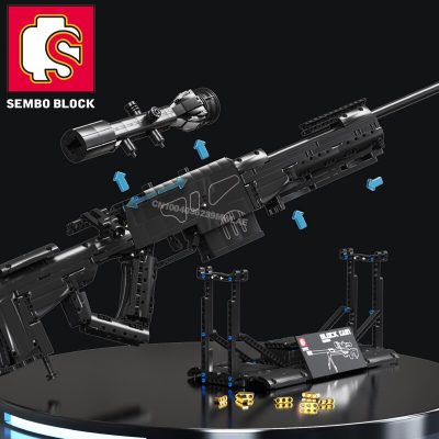 SEMBO 1561PCS Heavy Duty Rifles Gun Model Building Blocks Military SWAT DIY Weapon Shooting Bricks Toys 4 - LEPIN LEPIN Store