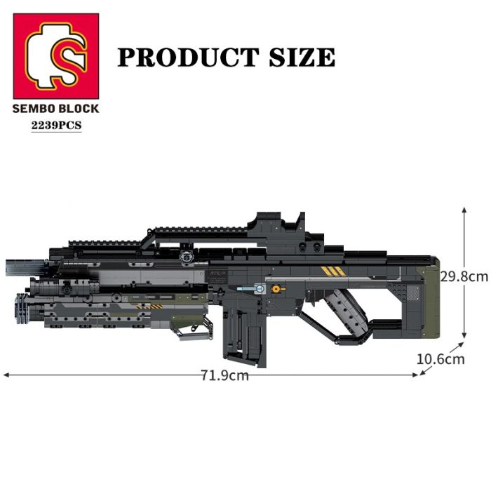 SEMBO 2238PCS Heavy Duty Rifles Gun Model Building Blocks Military SWAT DIY Weapon Shooting Bricks Toys 4 - LEPIN LEPIN Store