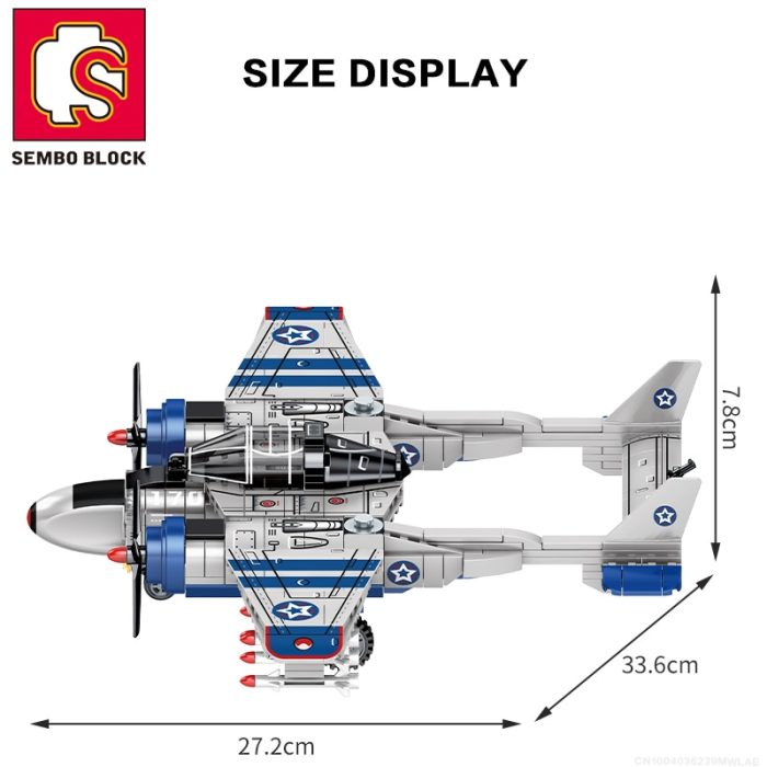 SEMBO 479PCS Fighter Bombing Airplane Building Blocks Airforce Jet World War Army Toys DIY Bricks Gifts 5 - LEPIN LEPIN Store