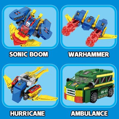 SEMBO 8 IN 1 Deformation Car Building Blocks Transformation Rotots Vehicle Bricks Playsets Toys Gifts 1 - LEPIN LEPIN Store