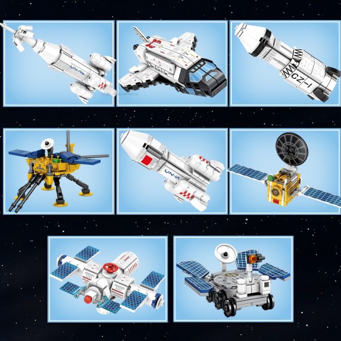 SEMBO 8 in 1 Space Rocket Building Blocks Aerospace Station Airship Model Assemble DIY Educational Toys 1 - LEPIN LEPIN Store