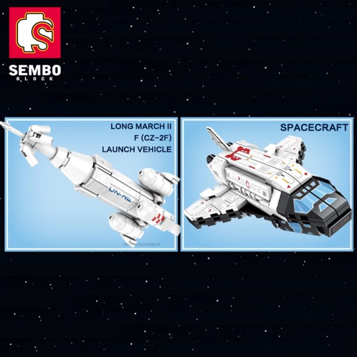 SEMBO 8 in 1 Space Rocket Building Blocks Aerospace Station Airship Model Assemble DIY Educational Toys 2 - LEPIN LEPIN Store