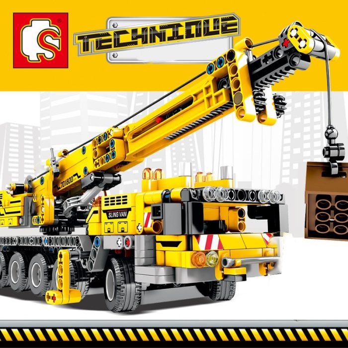 SEMBO 841PCS City Engineering Bulldozer Crane Technical Truck Excavator Roller Building Construction Bricks Toy for Children 4 - LEPIN LEPIN Store