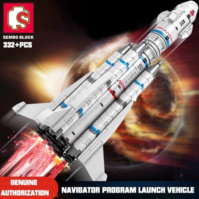 SEMBO Aerospace The Carrier Rocket Building Blocks Space Shuttle Early Learning Science Exploration DIY Bricks Gifts 2 - LEPIN LEPIN Store