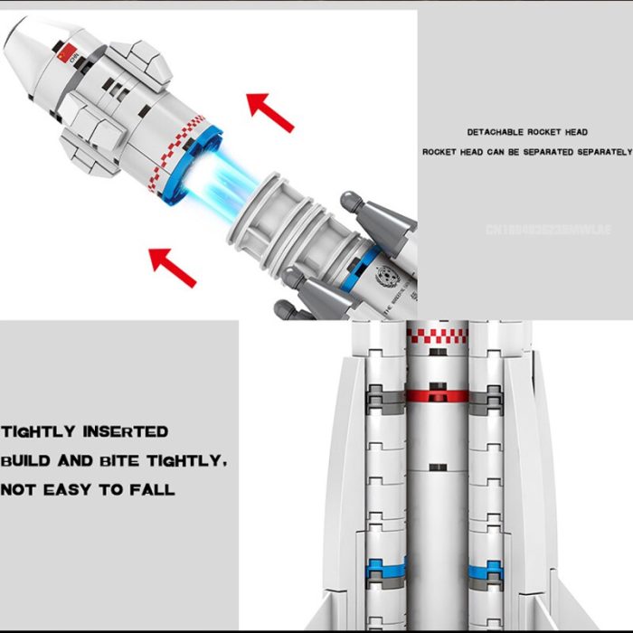 SEMBO Aerospace The Carrier Rocket Building Blocks Space Shuttle Early Learning Science Exploration DIY Bricks Gifts 3 - LEPIN LEPIN Store