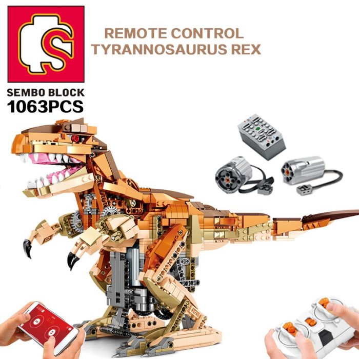 SEMBO BLOCK 1063PCS Child Toy Dinosaur RC Building Blocks Remote Control App Controlled Bricks Young Children - LEPIN LEPIN Store