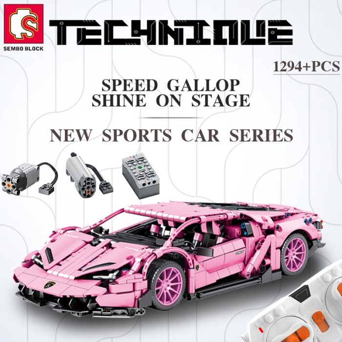 SEMBO BLOCK 1294PCS Construction Voiture Sport Expert Technique Briques Jouets Educatifs Cadeau Boy toy Best Remote - LEPIN LEPIN Store