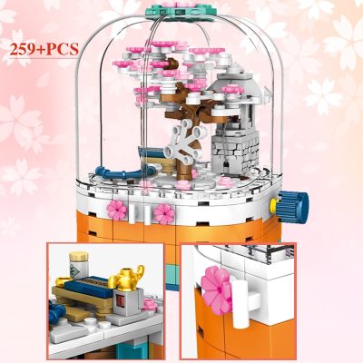 SEMBO BLOCK 1400PCS Blocks City Cherry Blossom Japanese Sakura Tree Diy House Mini Street View Model 3 - LEPIN LEPIN Store