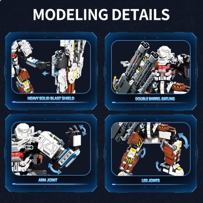 SEMBO BLOCK 1495PCS Military Heavy Armed Robot Building Blocks Defense Mecha Construction Bricks Roleplay DIY Toys 3 - LEPIN LEPIN Store