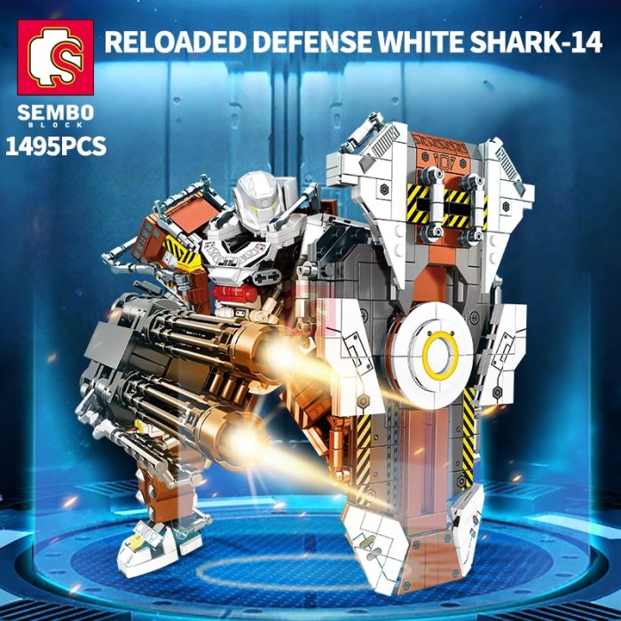 SEMBO BLOCK 1495PCS Military Heavy Armed Robot Building Blocks Defense Mecha Construction Bricks Roleplay DIY Toys - LEPIN LEPIN Store