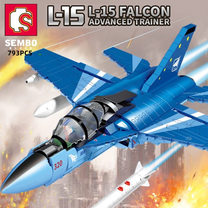 SEMBO BLOCK 793PCS Fighter Bombing Airplane Building Blocks Airforce Navy Jet World War Army Compatible Toys - LEPIN LEPIN Store