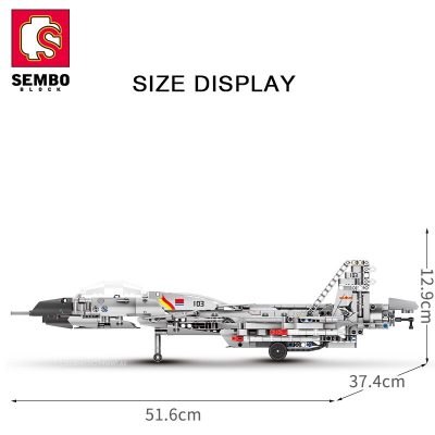 SEMBO BLOCK 976PCS Fighter Bombing Airplane Building Blocks Airforce Jet World War Army Toys DIY Bricks 4 - LEPIN LEPIN Store