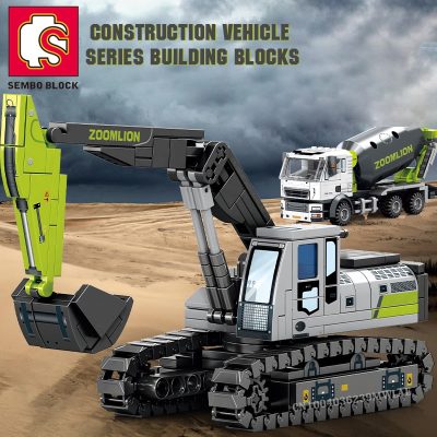 SEMBO BLOCK City Engineering Construction Building Blocks Excavator Bulldozer Crane Dump Truck Bricks DIY Child Toys 1 - LEPIN LEPIN Store