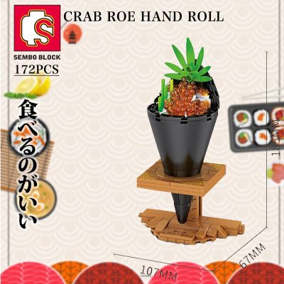 SEMBO BLOCK City Japanese Bricks Sushi Hand Roll Building Blocks DIY Roleplay STEM Collectible Model Kits 1 - LEPIN LEPIN Store