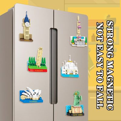 SEMBO BLOCK Fridge Magnets Bricks Landmark Building Blocks DIY Playsets Display Architecture Idea Gifts Toys Children 2 - LEPIN LEPIN Store