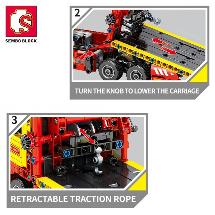 SEMBO BLOCK TECHNICAL RC Car Building Blocks Rescue Truck STEM Engineering Remote Control Collectible Model Kits 3 - LEPIN LEPIN Store